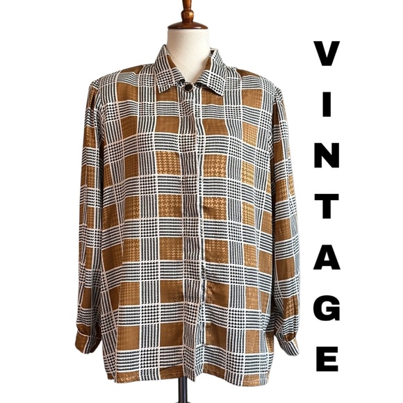 Vintage Tops Vintage Koret Printed Button Down Poshmark